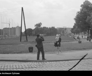 Skrzyżowanie al. Wyzwolenia i ul. Malczewskiego w Szczecinie w 1969 roku