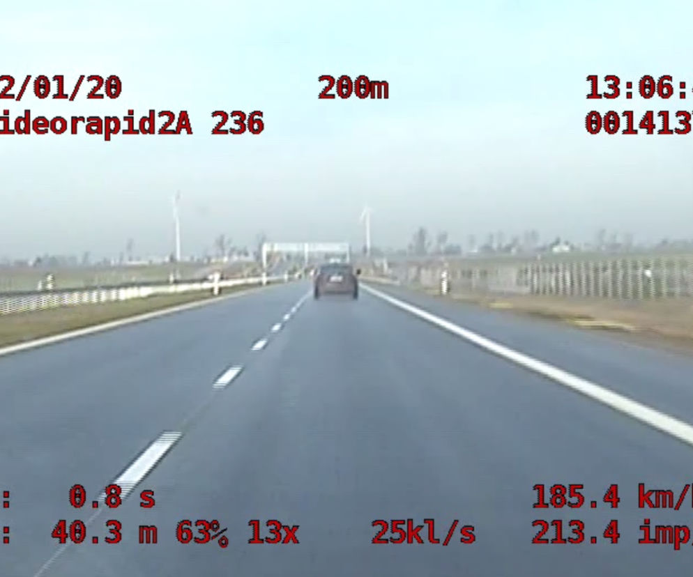 Miał na liczniku ponad 180 km/h! Policja zatrzymała pirata drogowego