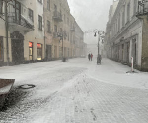 Burza śnieżna w Nowym Sączu
