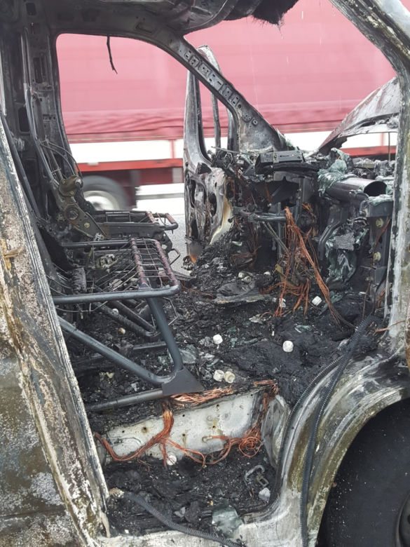 Pożar samochodu na obwodnicy Szczecinka