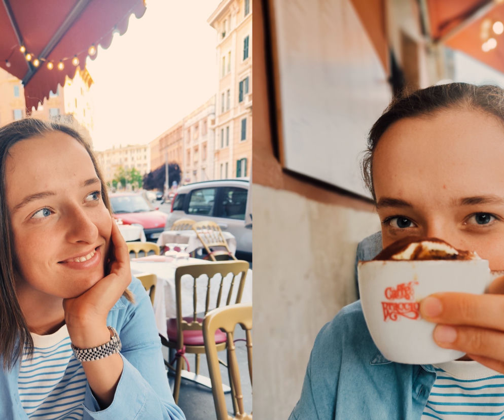 Iga Świątek świętowała w Rzymie, pałaszyjąc tiramisu