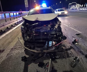 Karambol na S2 po wybuchu agresji drogowej, kierowcy zajeżdżali sobie drogę