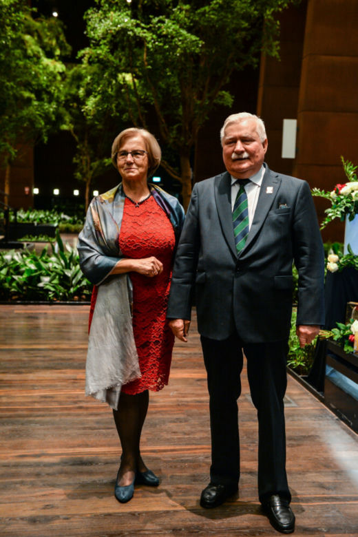 Lech Wałęsa z żoną Danutą Wałęsą