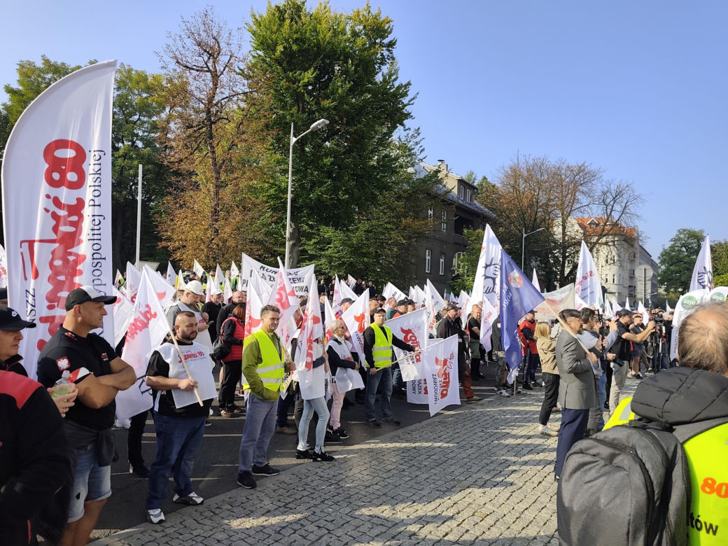 Górnicy protestują przeciw zwolnieniom