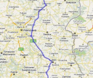 Trasa 19 Rzeszów-Mikołajki - mapka