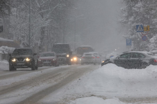 Intensywne opady śniegu w Zakopanem
