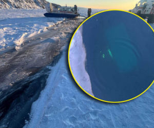 Samochód z turystami zniknął pod lodem! Siedem osób nie żyje