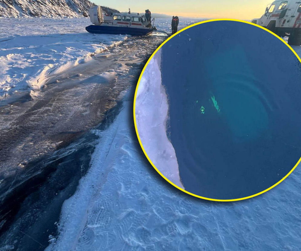 Samochód z turystami zniknął pod lodem! Siedem osób nie żyje