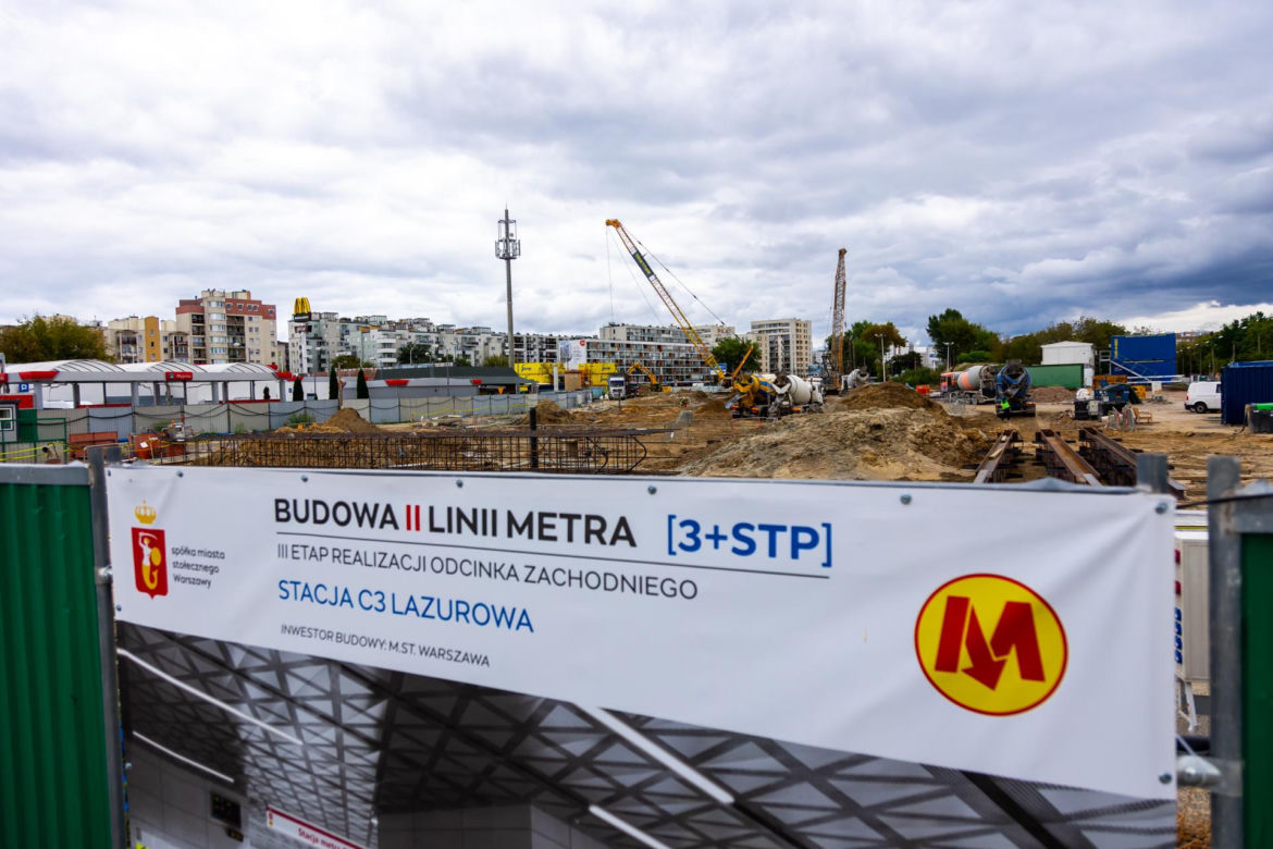 Budowa metra M2 – stacja Lazurowa
