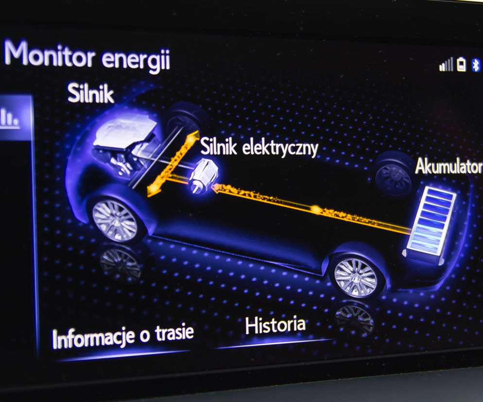 Monitor energii samochodu hybrydowego