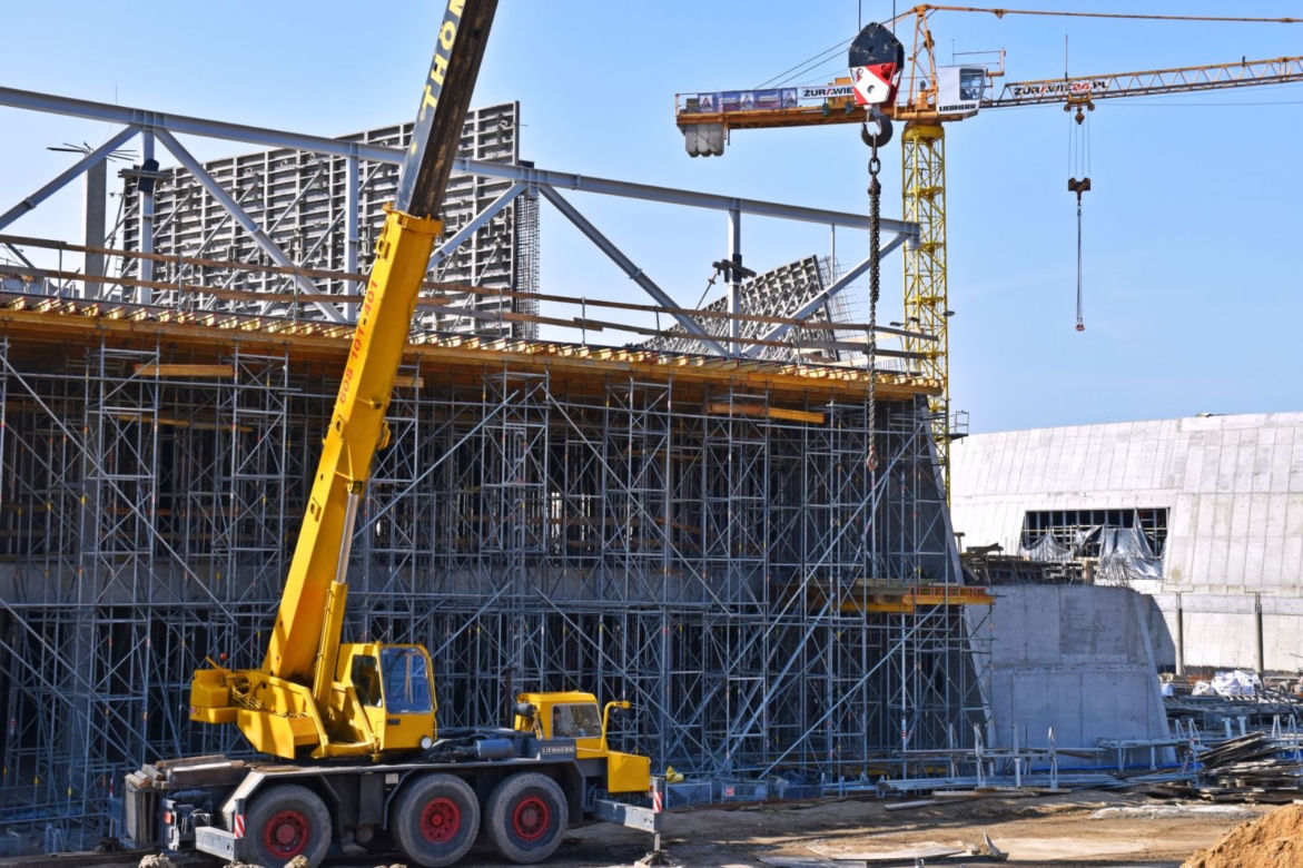 Budowa Fabryki Wody - kwiecień 2021
