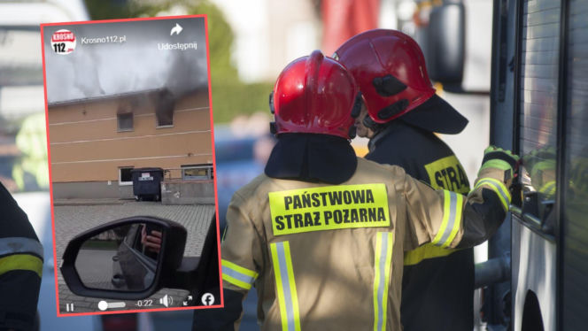 Pożar basenu w Krośnie! Kłęby dymu nad miastem