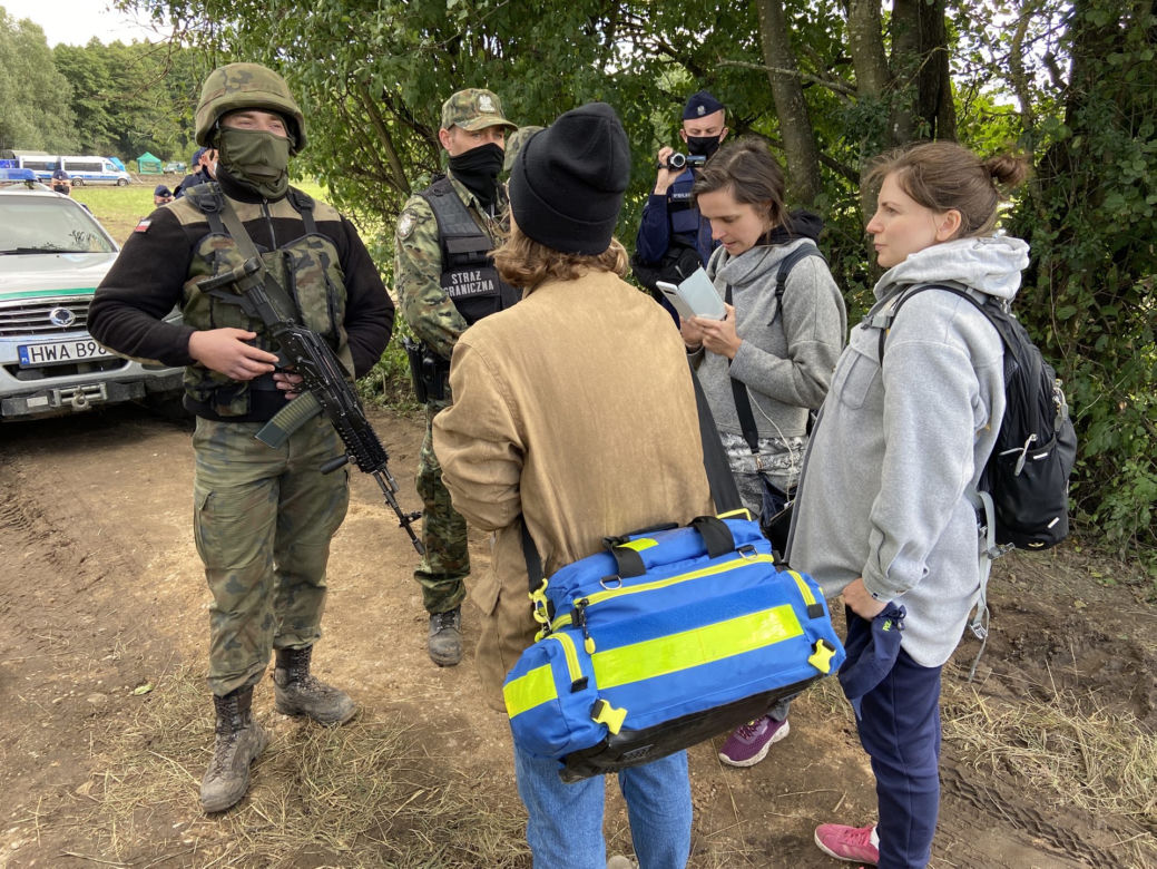 Obozowisko uchodźców na granicy polsko-białoruskiej