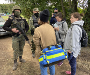 Obozowisko uchodźców na granicy polsko-białoruskiej