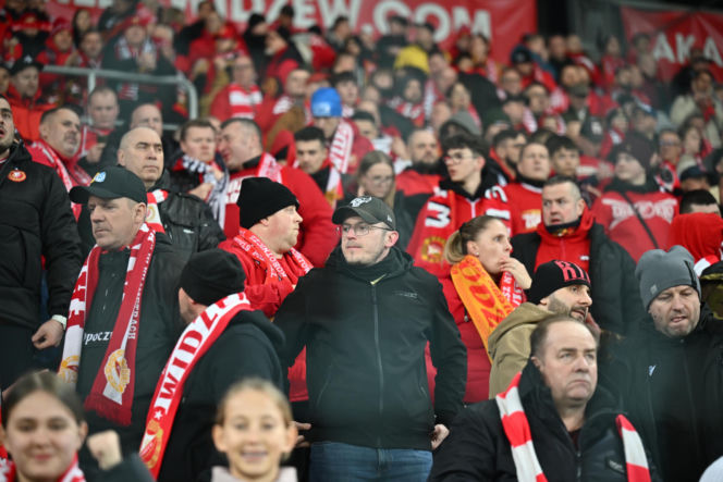 Widzew Łódź - Lech Poznań: Zdjęcia kibiców i zawodników z meczu 24. kolejki PKO BP Ekstraklasy