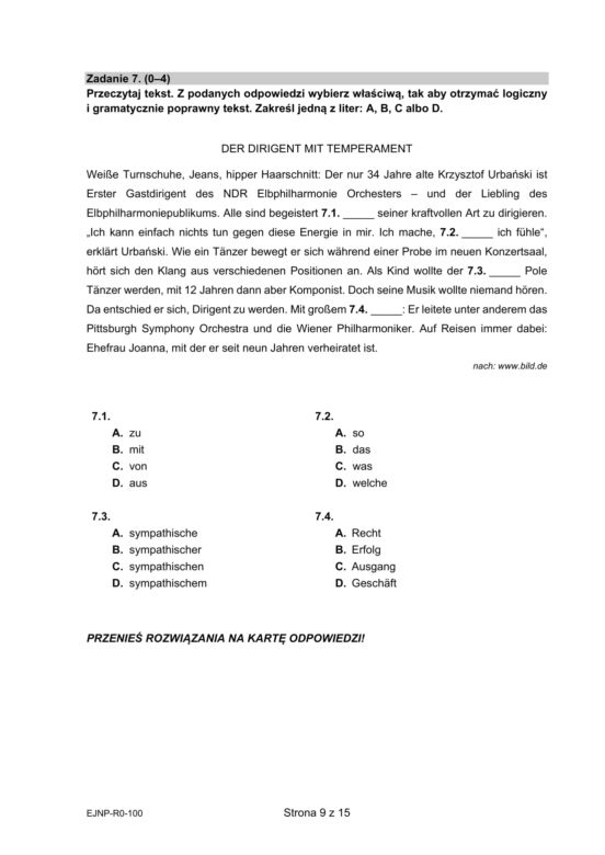 Matura próbna 2021: Język niemiecki [POZIOM ROZSZERZONY] Arkusze CKE i odpowiedzi