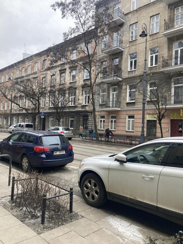 Ulica Stalowa w sztucznym śniegu