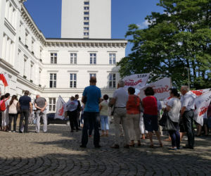 Protest budżetówki z Solidarności w Bydgoszczy [ZDJĘCIA]