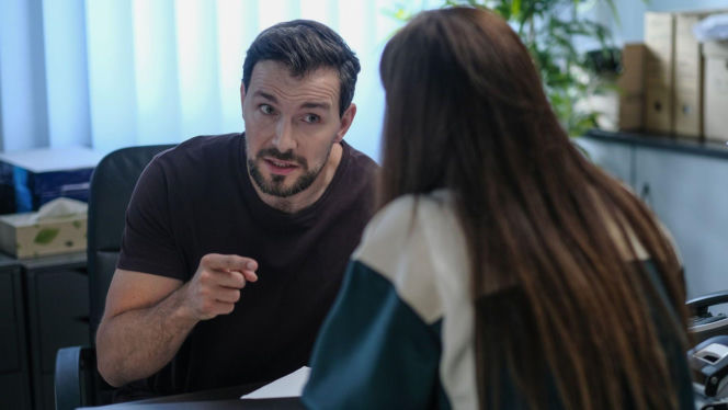 Barwy szczęścia odc. 3290. Celina (Orina Krajewska), Marcin Kodur (Oskar Stoczyński)