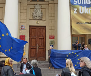 Wspólne śpiewanie Ody do wolności dla Ukrainy