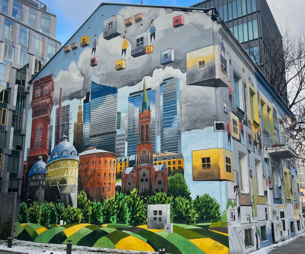 Oddychający mural na Woli