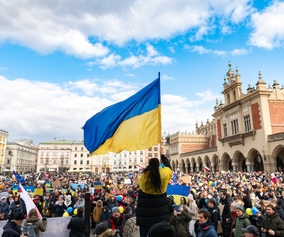 Protesty na Rynku Głównym w Krakowie