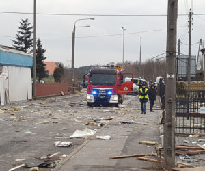 Potężny wybuch przy ul. Łowickiej w Bydgoszczy