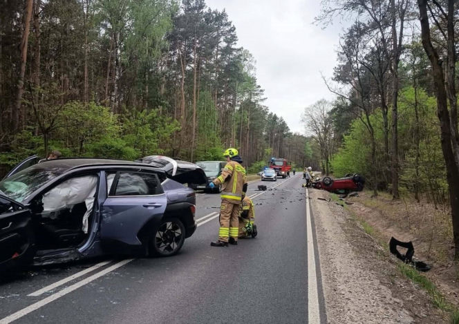 Wypadek na DK-76 w powiecie garwolińskim