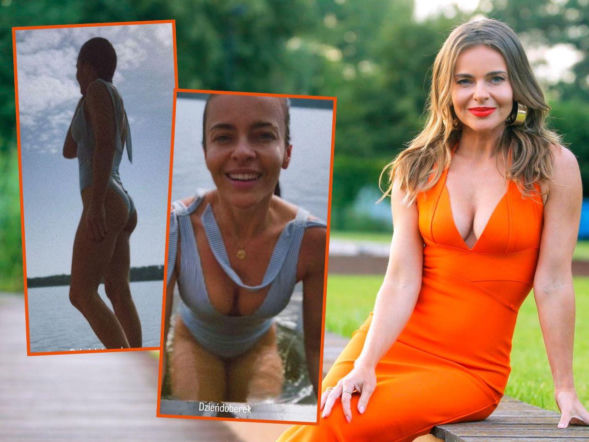 Edyta Herbuś wyłania się z wody niczym ponętna syrena! Pokazała się w pełnej krasie!