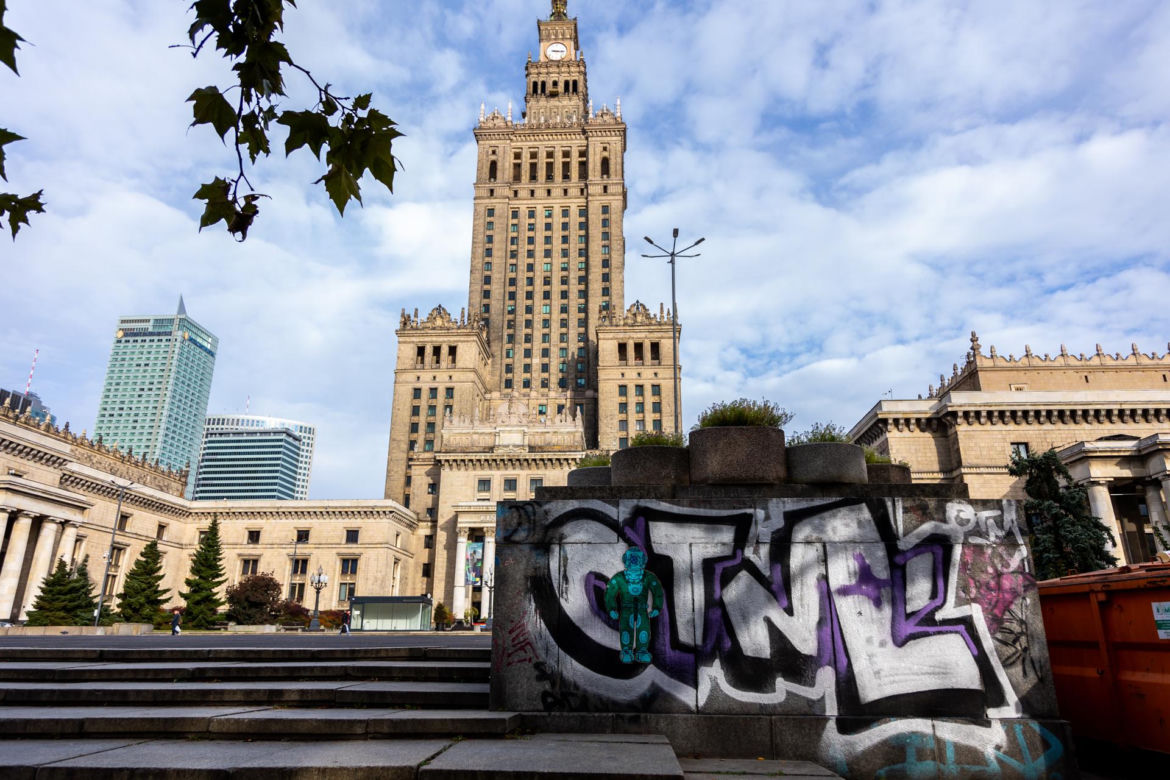 Graffiti w Warszawie – Pałac Kultury i Nauki