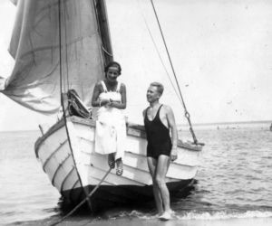 Plaża w Świnoujściu w 1932 roku