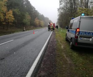 Zderzenie trzech pojazdów na DK 10 w Przyłubiu