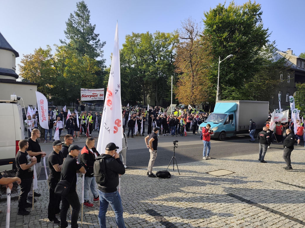 Górnicy protestują przeciw zwolnieniom
