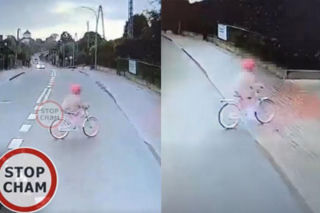 Rowerkiem wjechała wprost pod auto. O krok od tragedii