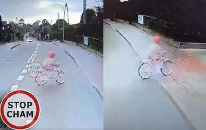 Rowerkiem wjechała wprost pod auto. O krok od tragedii