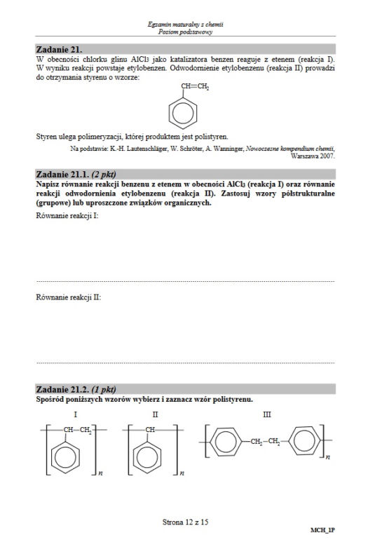 Matura 2020: Odpowiedzi. Chemia - poziom podstawowy [ARKUSZ]