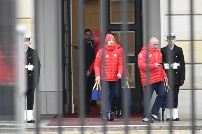 Kacper Tomasiak i skoczkowie u prezydenta