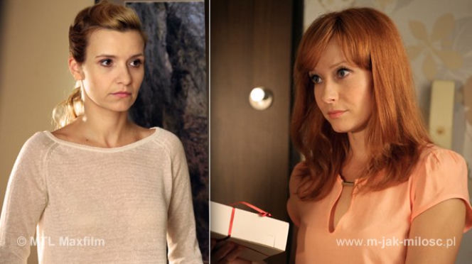 M jak MIŁOŚĆ, odc. 958. Małgosia (Joanna Koroniewska), Agnieszka (Magdalena Walach)