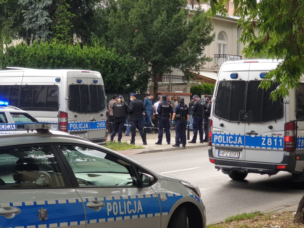 Manifestacja pod ambasadą Azerbejdżanu