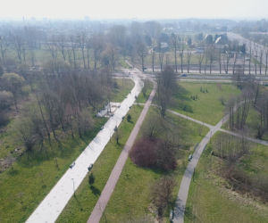 Koronawirus w Koszalinie. Policyjny dron w akcji