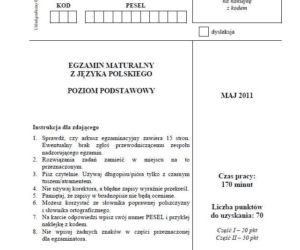 Matura z języka polskiego, poziom podstawowy OFICJALNE ARKUSZE