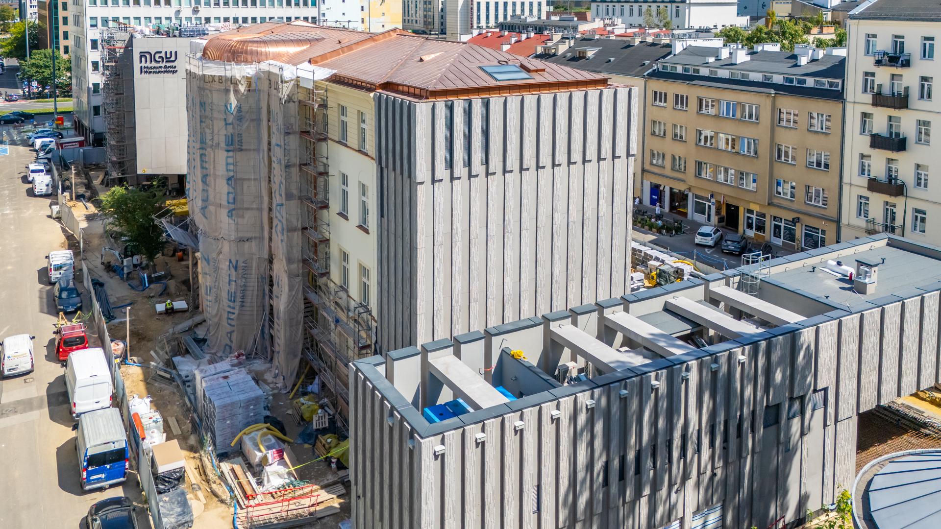 Dachy Muzeum Getta Warszawskiego już gotowe