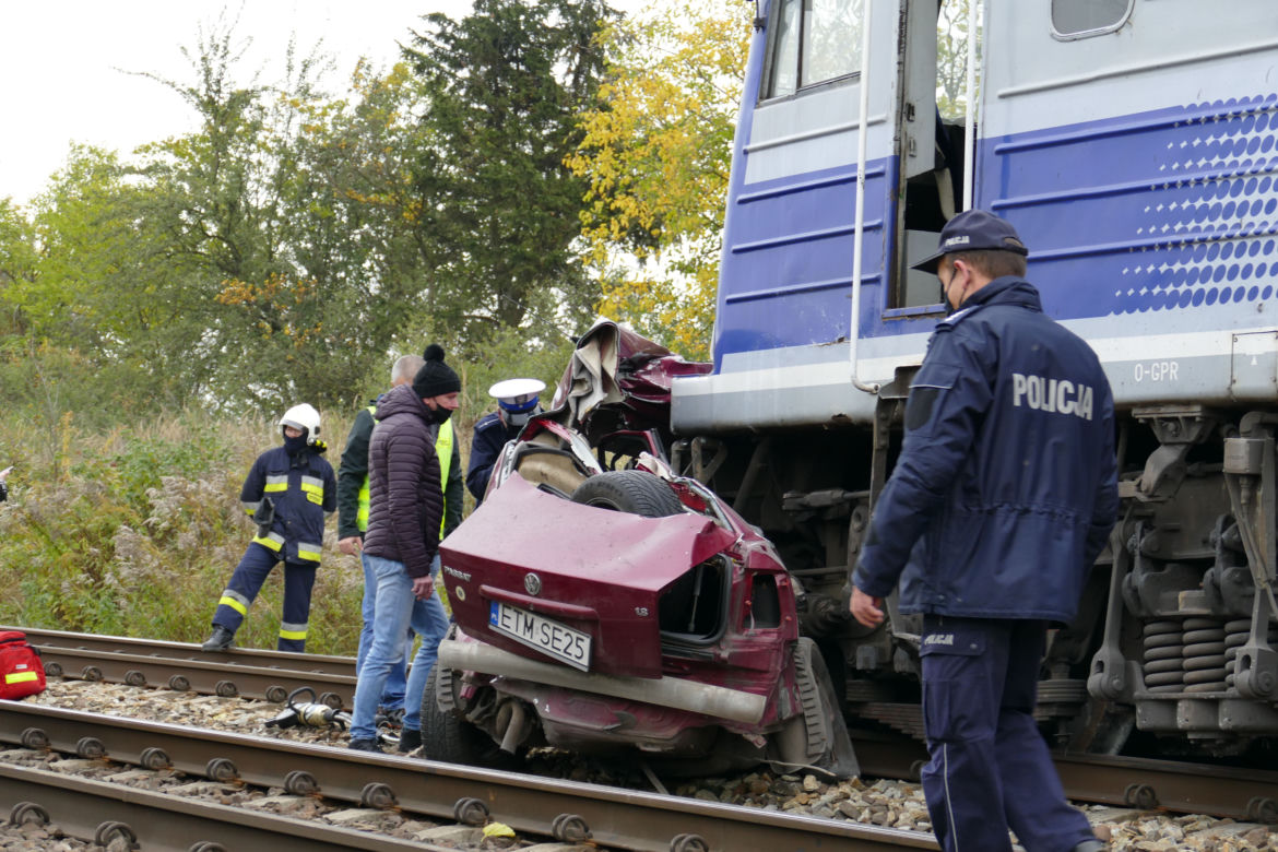 Wypadek na niestrzeżonym przejeździe