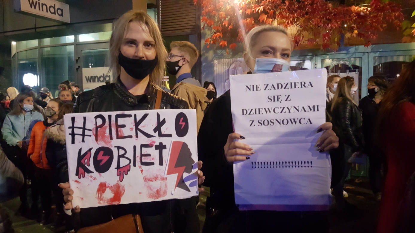 Protest kobiet w Sosnowcu 