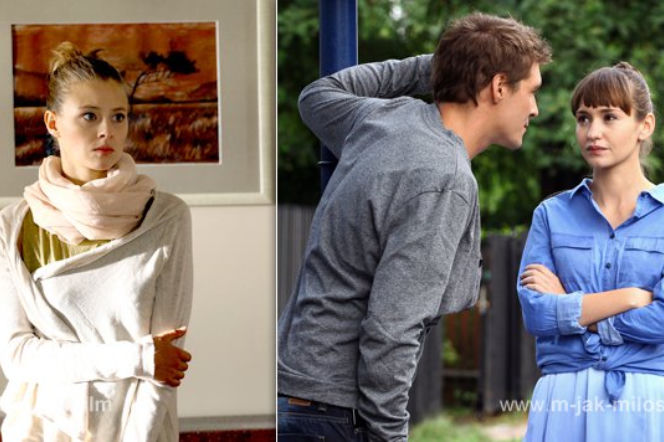 M jak miłość. Janka (Joanna Osyda), Marcin (Mikołaj Roznerski), Eryka (Marta Juras)