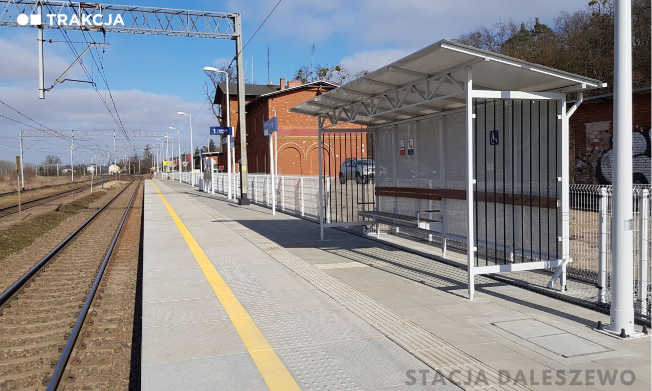 Przebudowane perony na stacjach w Daleszewie i Gryfinie
