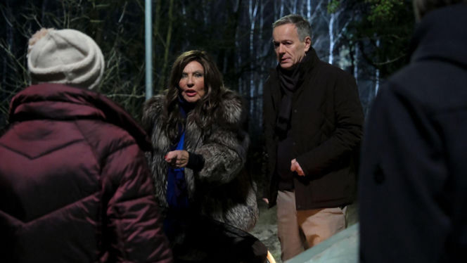 Walentynki z M jak miłość odcinek specjalny. Stefan (Steffen Möller), Simona (Agnieszka Fitkau-Perepeczko), Kisielowa (Małgorzata Rożniatowska)