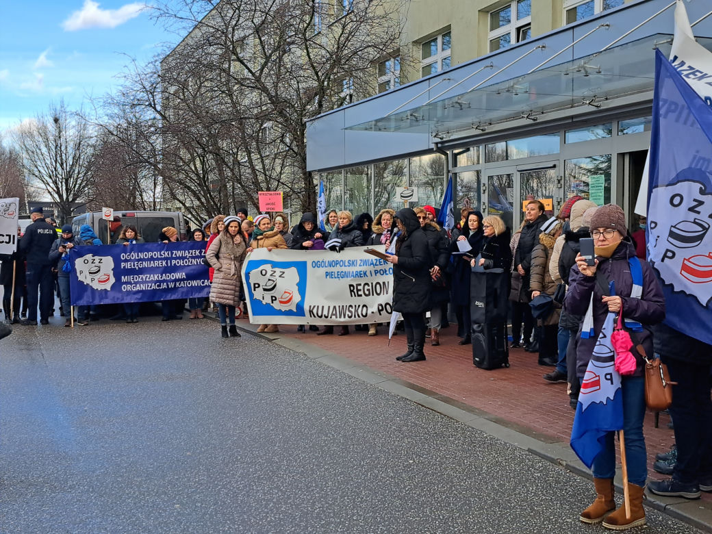 Protest pielęgniarek w Tarnowie
