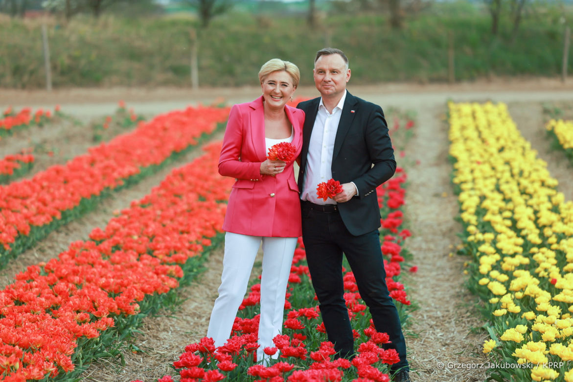Agata Duda kwitnie na wiosnę