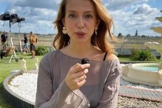 Karolina Ludwiniak na planie Rancza